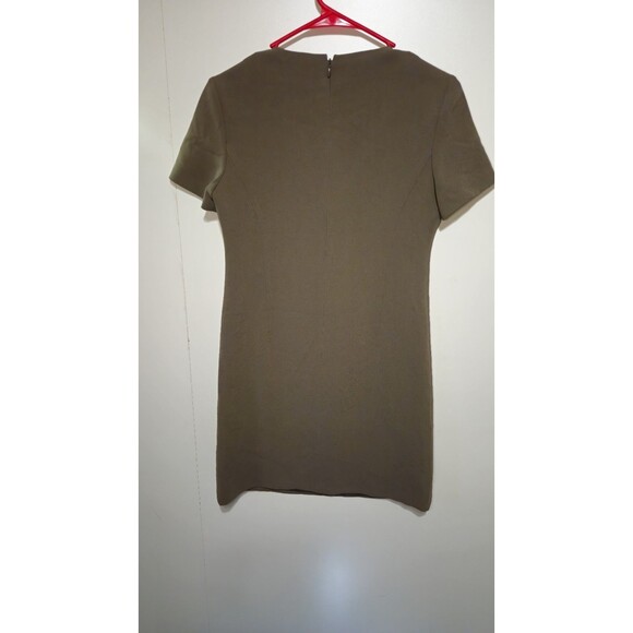 Theory Dolman Shift Dress Olive Green Size 0 Office Career Businesses Casual - Picture 5 of 11